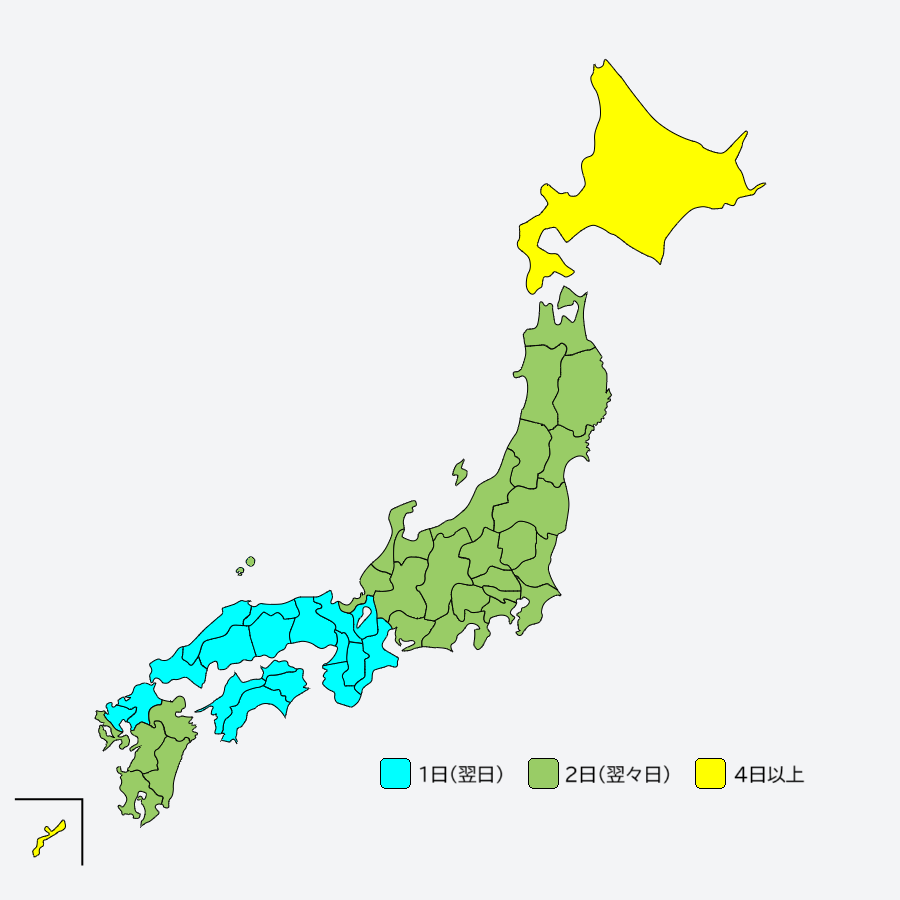 当社からの配達日数
